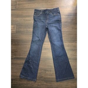 Spanx Clean Indigo Bootcut Trouser Pull On Jeans Size Large Stretch Dark Wash